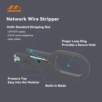 Kit d'outils réseau JM-GTW5N Pince à dénuder et testeur de câble RJ45 Ensemble d'outils avec connecteur de câble inclus