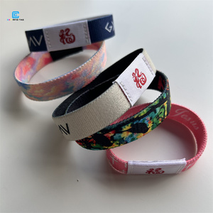Vente en gros personnalisable Polyester élastique RFID Bracelet réutilisable T5577 Bracelet de sport <span class=keywords><strong>Code</strong></span> QR 13.56MHz pour carte de visite Hôtel - Product Image 4