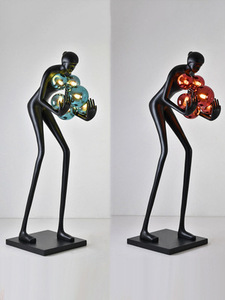 Lámpara de pie con Escultura Moderna nórdica, Vestíbulo de hotel, departamento de ventas, vestíbulo, centro comercial, lámpara de pie - Product Image 5