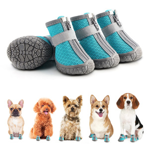 Scarpe da esterno per cani scarpe da corsa per animali domestici medie per animali domestici grandi cinghie di fissaggio robuste suola antiscivolo stivali per cani - Product Image 1