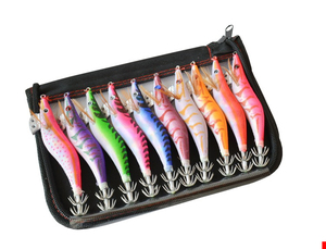 Topline calamar Jig señuelo de pesca nuevo estilo luminoso <span class=keywords><strong>Yamashita</strong></span> 10 unids/pack 3 #3,5 # Egi bolsa camarón de madera Egi calamar Jig gancho - Product Image 2