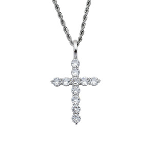 5Mm Zircon <b>Cross</b> Pendant, Hip-hop Jewelry Stacked Sweater <b>Chain</b> Simple and Versatile, <b>Cross</b> Pendant <b>Chain</b> - Product Image 5