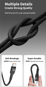 Cable <span class=keywords><strong>de</strong></span> Carga Rápida USB-C a C PD100W con Chip E-MARK PPS para <span class=keywords><strong>iPhone</strong></span>, Samsung, Laptop, Compatible con OEM, UE y EE. UU. - Product Image 4
