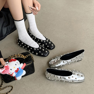 Zapatillas de Ballet de Piel Vacuna al por Mayor 2026, Antideslizantes, con Plantilla Transpirable de Piel de Oveja, para Mujer, Primavera/Verano - Product Image 3