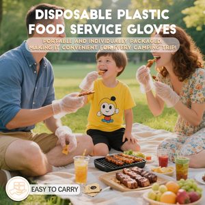 MOQ 50k Gants en plastique jetables imperméables de qualité alimentaire, emballés individuellement, transparents, pour le nettoyage de la cuisine - Product Image 3