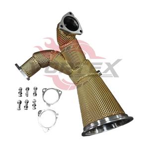 Tubería de Escape con Aislamiento Térmico Vortex Gold para Audi S4 S5 B9 B9.5 3.0T V6 EA839 2017-2026, Sistema de Tuberías Turbo de Competición - Product Image 4