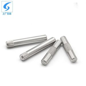 Stainless Steel Knurled Dowel <b>Pins</b> M2 M100 Cylindrical Head General Usage Customizable - Product Image 1