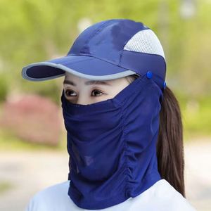 Gorra de Pesca Multifuncional UPF 50+ con Protección Solar para Cola de Caballo, Gorra de Béisbol para Viajes de Verano y Playa con Protección de Cuello Extraíble - Product Image 2