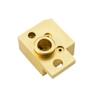 Custom Precision CNC Machined Brass Valve <b>Block</b> With Thread Holes & Through Holes For Pneumatic Hydraulic Equipment - Product Image 3