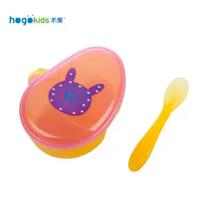 Wholesale BAP Free Colorful Baby Food Bowl with Spoon and Lid