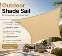 Voile d'ombrage 3m*3m pour extérieur, patio, piscine, toile respirante, résistante à la chaleur, anti-UV, multicolores, filet d'intimité pour jardin, HDPE