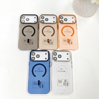 Étui de téléphone magnétique transparent de luxe à chargement sans fil pour iPhone 17 Air 16 15 14 13 12 11 Plus Pro Max, coque arrière rigide en PC
