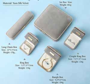 Hot selling protective necklace, ring, jewelry set, flip velvet packaging - Product Image 4