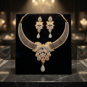 Collier Classique Fantaisie en Zircon Cubique pour Femme – Idéal pour Fêtes, Mariages, Anniversaires et Fiançailles – Bijoux Cadeaux en Gros - Product Image 3