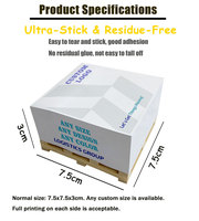 Blocs-notes promotionnels personnalisés avec logo imprimé pour entreprises, bureaux, cadeaux d'hôtel, blocs-notes adhésifs carrés, notes autocollantes en forme de cube