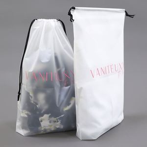Bolsas de Embalaje de Plástico Transparente Esmerilado con Cordón de EVA, Resistentes al Agua, con Logotipo Personalizado, para Prendas de Vestir, Venta al Por Mayor - Product Image 3