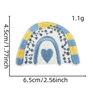 Parches Florales Termoadhesivos Bordados con Lindos Elementos en Forma de Corazón y Patrón de Tai Chi Bagua - Product Image 6