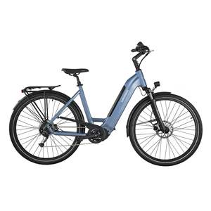 Vélo électrique GCB-1 bleu glace pour transmission à 9 vitesses, fourche à suspension Suntour, freins à disque hydrauliques, batterie 36V, 80 E-bike bleu glace - Product Image 1