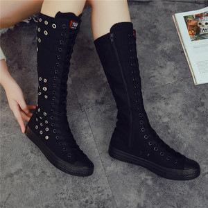 Zapatos de Lona para Adultos con Suela de Goma Cómoda, Botas de Lona para Mujer, Zapatos Casuales para Caminar, Zapatos Planos de Color Sólido a la Moda - Product Image 2