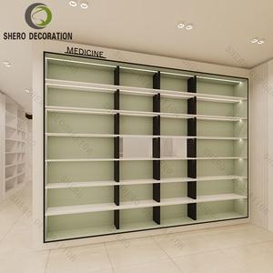 Diseño Interior de Farmacia Minorista, Muebles Modernos de Exhibición, Mostrador de Acero Inoxidable y Madera Contrachapada para Farmacia - Product Image 5