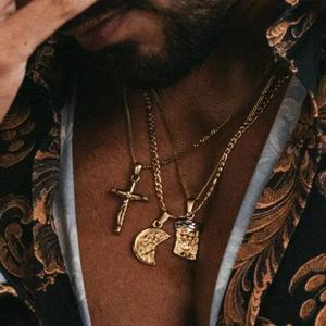 Olmayan kararmaz aslan Judah kafa kolye 18k altın aslan zincir hediye paslanmaz çelik Punk aslan başkanı kolye takı erkekler kadınlar için - Product Image 4