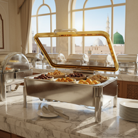 XINGPAI Usine En Gros Or Oblong Chaffing Plats Buffet Traiteur En Acier Inoxydable Cheffing Plats