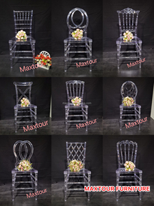 Ghế sự kiện Chiavari kiểu Pháp bằng nhựa polycarbonate trong suốt, thiết kế lưng tựa hình chữ thập, kiểu dáng tinh tế như pha lê dùng cho đám cưới - Product Image 6