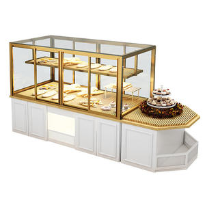 ตู้โชว์เค้กตู้โชว์เบเกอรี่ชั้นแสดงขนมปังขนาดกำหนดสีได้เอง - Product Image 4