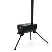 Poêle à bois pliable coupe-vent en acier, vente en gros d'usine, foyer portable d'extérieur, chauffage de camping, cuisson au bois