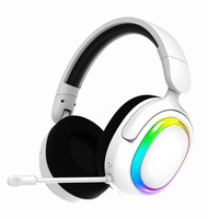 Headset Olahraga Tahan Air PJT-DEP2457 dengan Efek Lampu LED Warna-warni, Chipset, Pemutar Kartu, dan Indikator Baterai