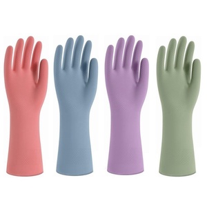 Gants de cuisine en caoutchouc pour la vaisselle, durables, en latex épais, imperméables, emballés individuellement pour femmes, vente en gros - Product Image 1