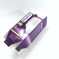 Boîtes d'emballage en papier violet, 50-38 w, pour lampe LED, taille en couleur, avec logo, art
