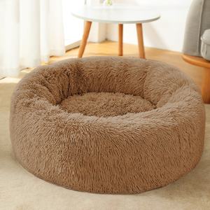 Cama para Mascotas de Lujo, Grande, en Forma de Donut, Impermeable, Diseño Personalizable, Suave y Esponjosa, 100% Poliéster, Textil para el Hogar - Product Image 1