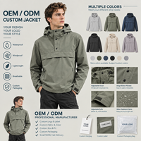 Veste coupe-vent légère à capuche pour homme, résistante à l'eau, veste décontractée pour l'extérieur, vêtements personnalisés OEM ODM