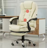 Chaise de bureau bon marché avec massage mécanisme de chaise de table d'ordinateur en cuir rose confortable pièces de chaise inclinable pivotante robuste