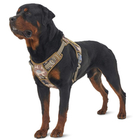 Harnais tactique d'entraînement pour chien, gilet de sécurité sans traction, laisse et harnais tactiques réfléchissants pour chien