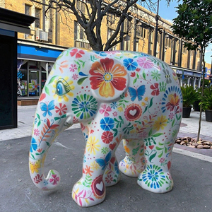 Scultura in Resina Colorata a Grandezza Naturale di Elefante e Angelo 3D in Stile <span class=keywords><strong>Pop</strong></span> <span class=keywords><strong>Art</strong></span> Contemporaneo per Giardino e Esterni - Product Image 2
