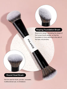 Outil de pinceau de maquillage de beauté Double tête plate Premium fond de teint correcteur Blush Pinceau de contour Pinceau de maquillage - Product Image 3