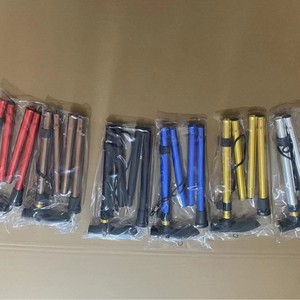 Bâton de randonnée télescopique ultraléger en alliage d'aluminium, cinq sections, aide à la marche en plein air, bleu, rouge, noir, marron, jaune - Product Image 4