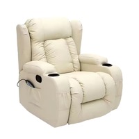 Canapé inclinable en cuir moelleux avec fonction de massage et de chauffage, fauteuil de cinéma pour salon