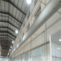 Conduit d'air en tissu série T, rond standard, pour ventilation CVC, 100 % tissu, montage au plafond pour entrepôt et usine