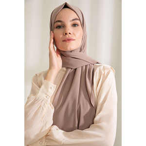 Medina Silk Shawl Mink Long Women's Elegant Headscarf Lightweight Pure Silk Scarf - Product Image 4