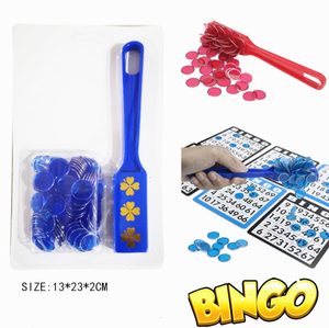 Baguette magnétique de bingo avec 100 jetons annelés en métal pour compter l'école ennemie/les puces de <span class=keywords><strong>jeu</strong></span> marqueurs en plastique - Product Image 3