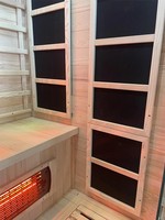 Sauna infrarouge à lumière rouge en bois massif durable pour 2 personnes, à faible EMF, pour la maison et la salle de sport, en stock aux États-Unis