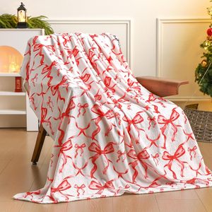 Factory Customized Pink Bow Throw <strong>Blanket</strong> Preppy <strong>Blanket</strong> 50 X 60" for Sofa Couch Travel Bed Christmas <strong>Halloween</strong> Decoration - Product Image 5