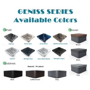 Bañera de hidromasaje personalizada para 4 y 6 personas, bañera de Spa de masaje con calefacción, jacuzzi para exteriores, bañera de hidromasaje de chorro acrílico para exteriores - Product Image 5