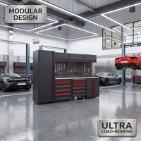 Armoire de rangement d'atelier modulaire professionnelle GATmatic à 11 tiroirs - Organisateur d'outils en acier robuste pour concessionnaires 4S - Certifié GS