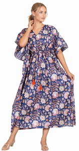 Nouveau Kaftan de Luxe pour Femmes en Coton Premium, Kaftan Indien à Motifs Floraux, Kaftan Long, Vêtement de Nuit, Kaftan Indien à Prix de Gros - Product Image 3