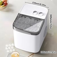Machine à glaçons portable pour comptoir, avec 2 tailles de glaçons, réservoir d'eau de 1,2 L, 9 glaçons par cycle, pour la maison, la cuisine, le bureau