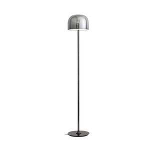 Lampe de table sur pied 4Tech, style européen moderne et luxueux, décorative, LED, chrome, or rose, finition noire, verre teinté, 3000K - Product Image 1